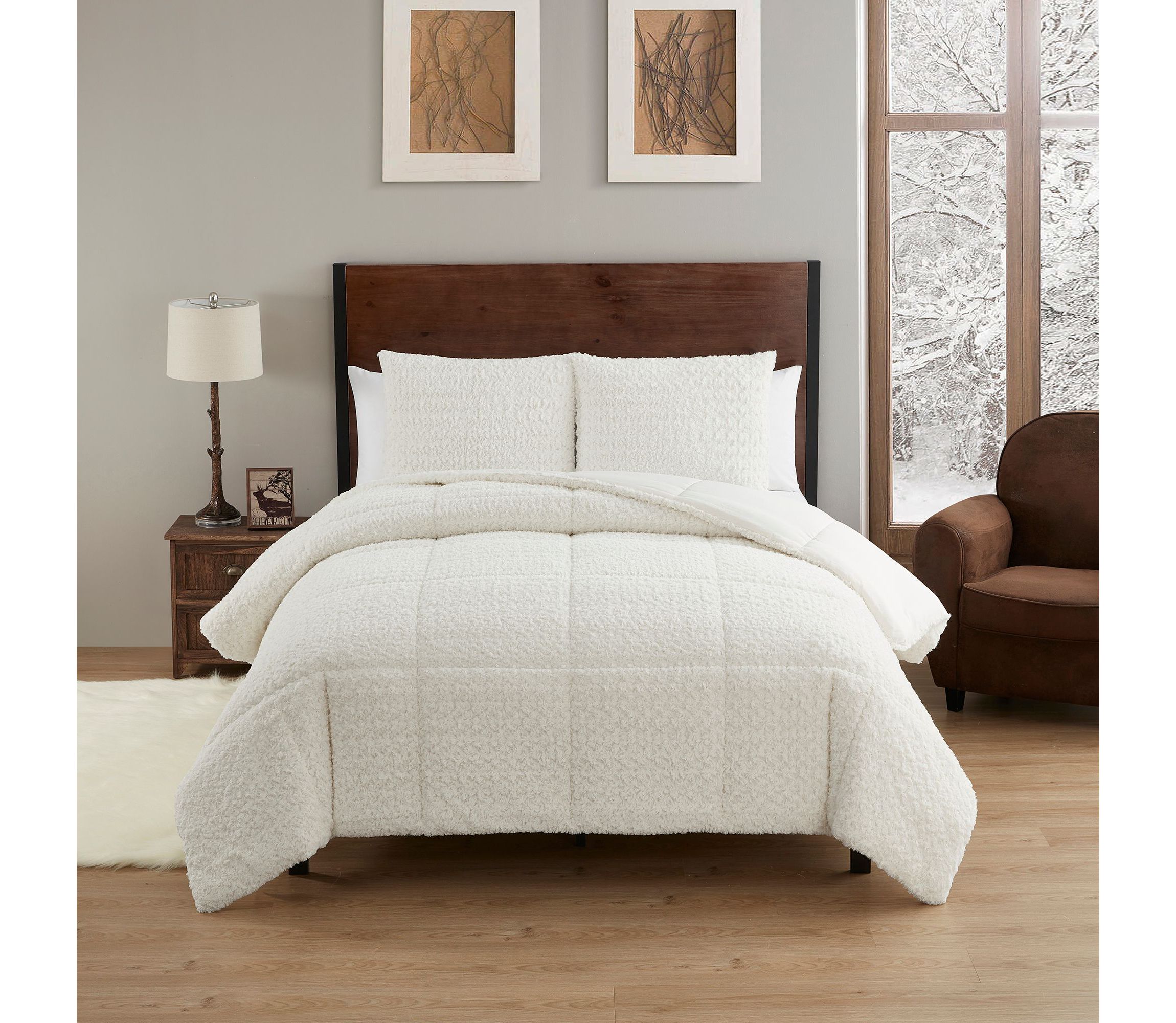 Mika Faux Fur Animal Comforter Set