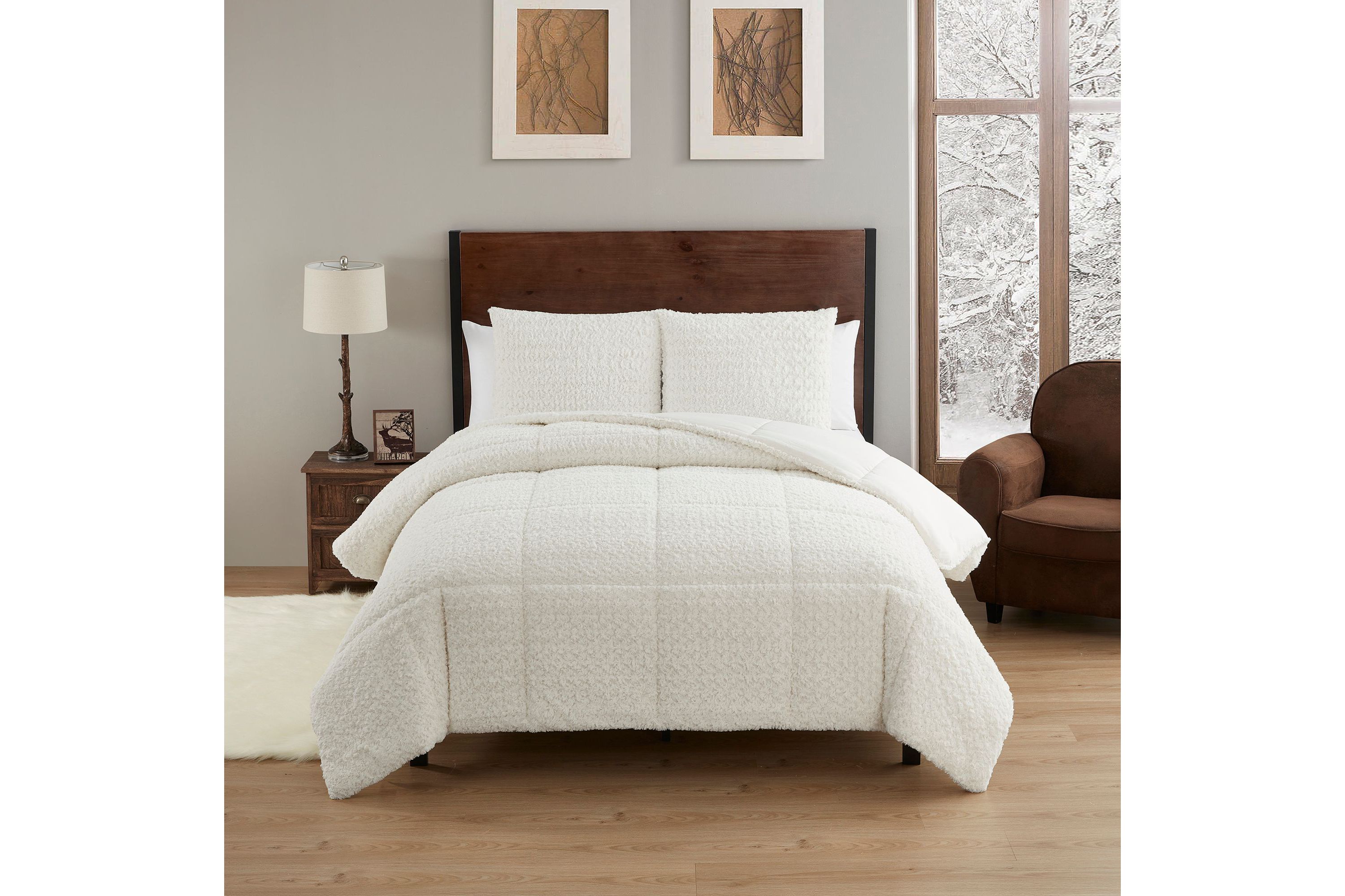 Mika Faux Fur Animal Comforter Set