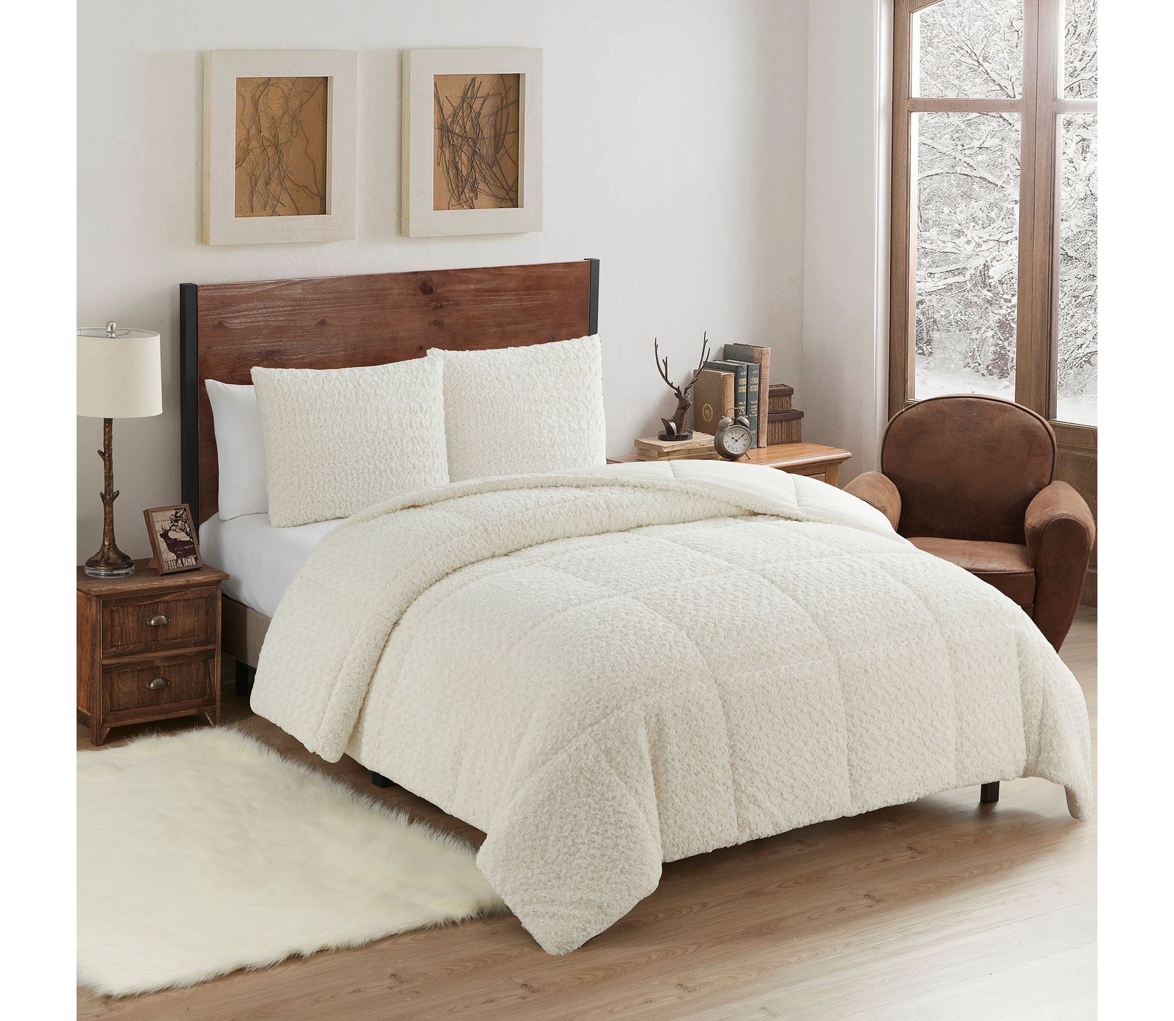 Mika Faux Fur Animal Comforter Set