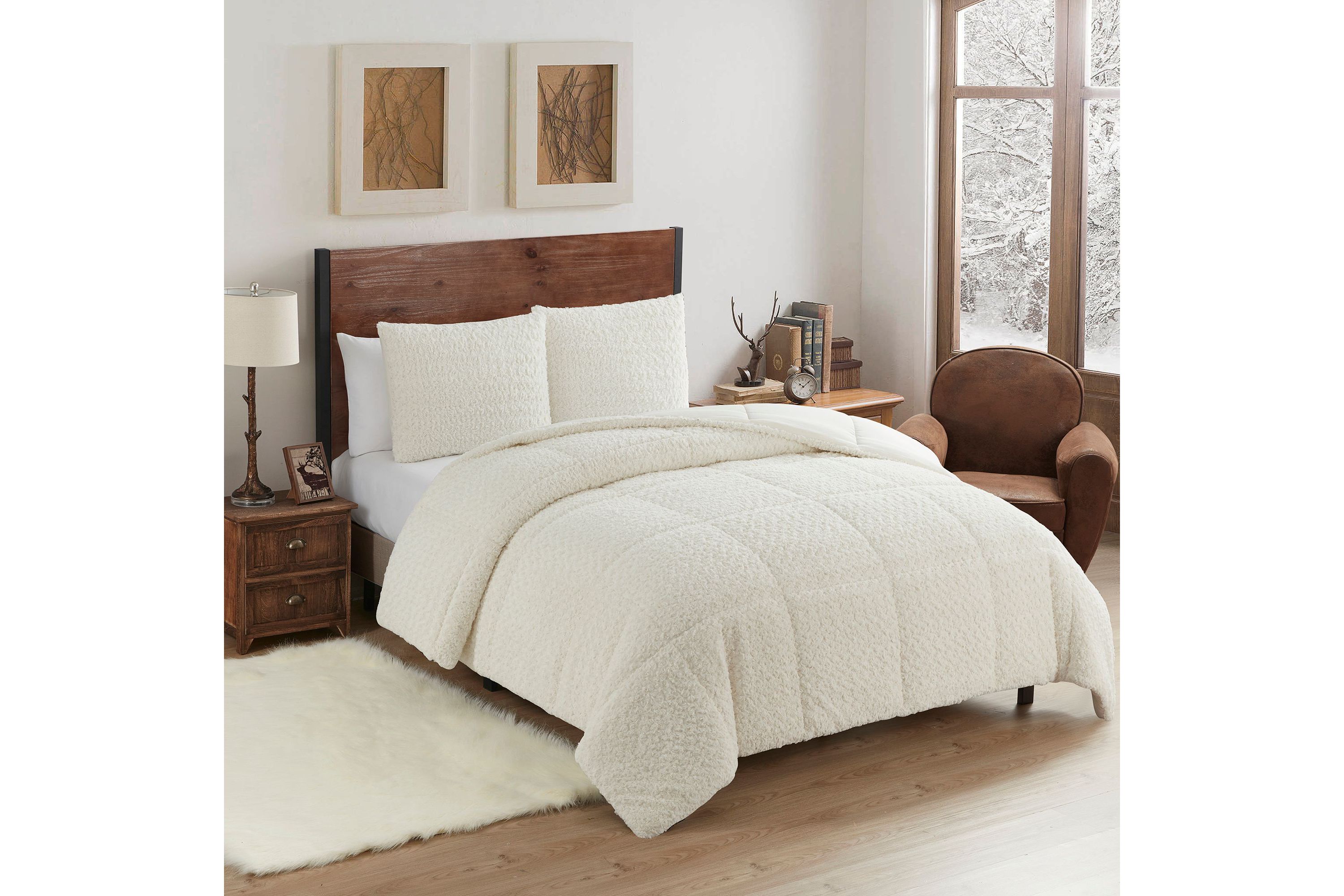 Mika Faux Fur Animal Comforter Set