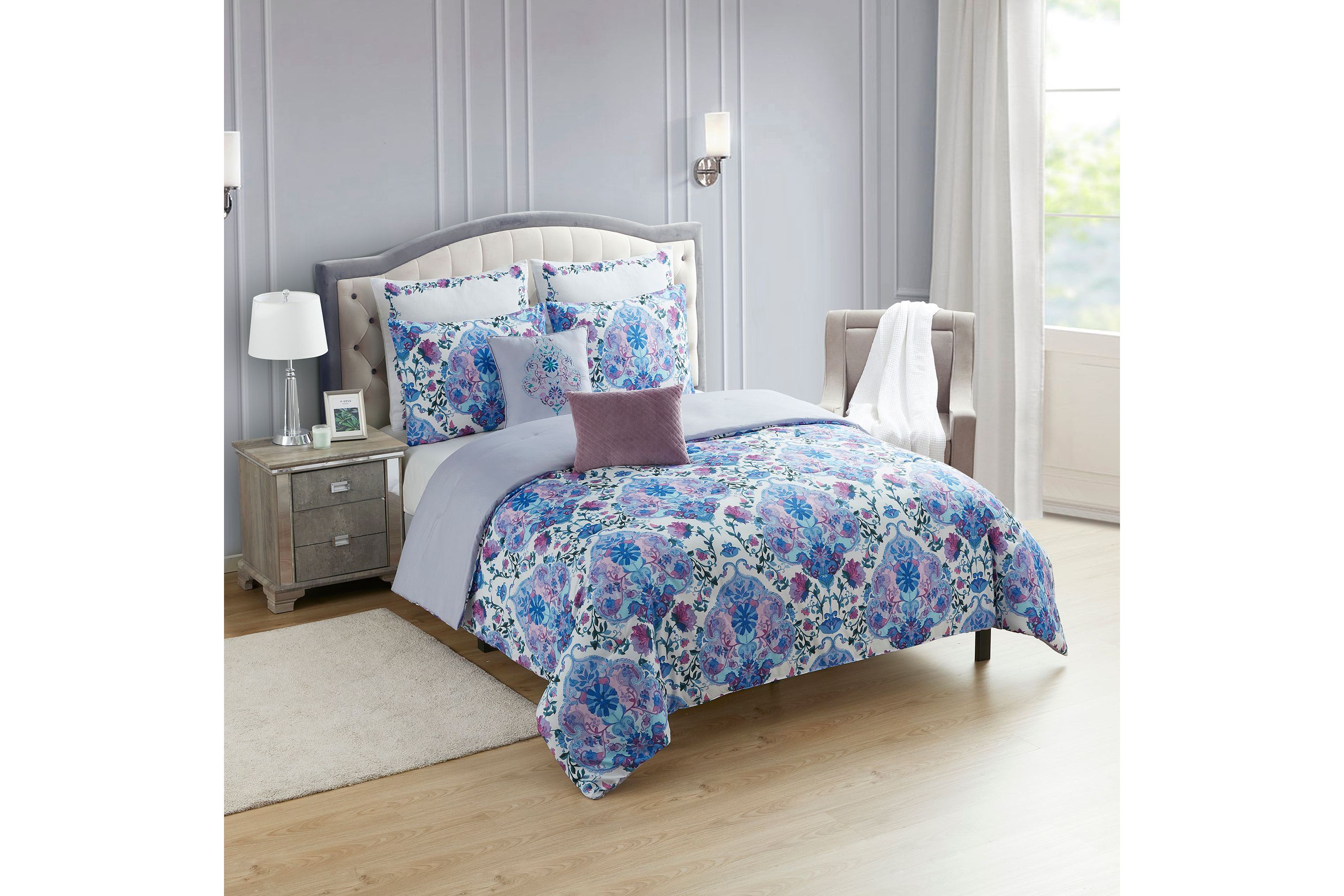 Juliette 7 Piece Floral Comforter Set