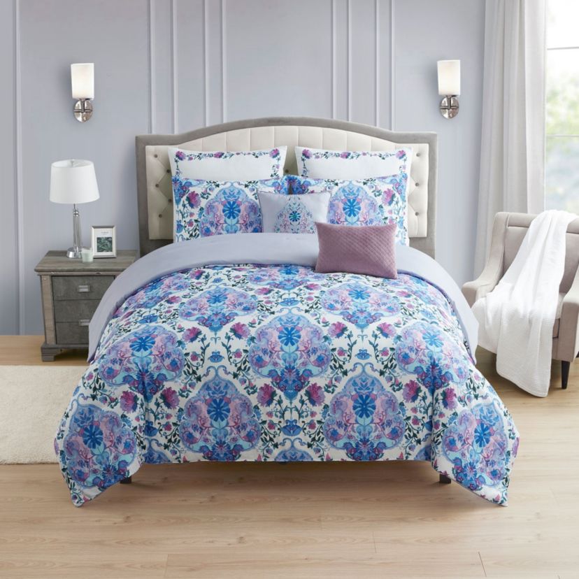 Juliette 7 Piece Floral Comforter Set