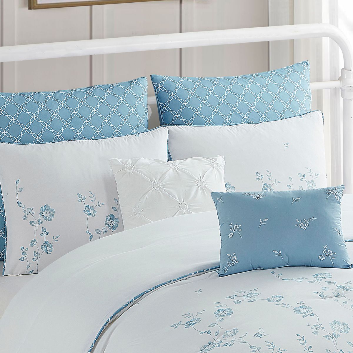 Adeline 7 Piece Floral Comforter Set