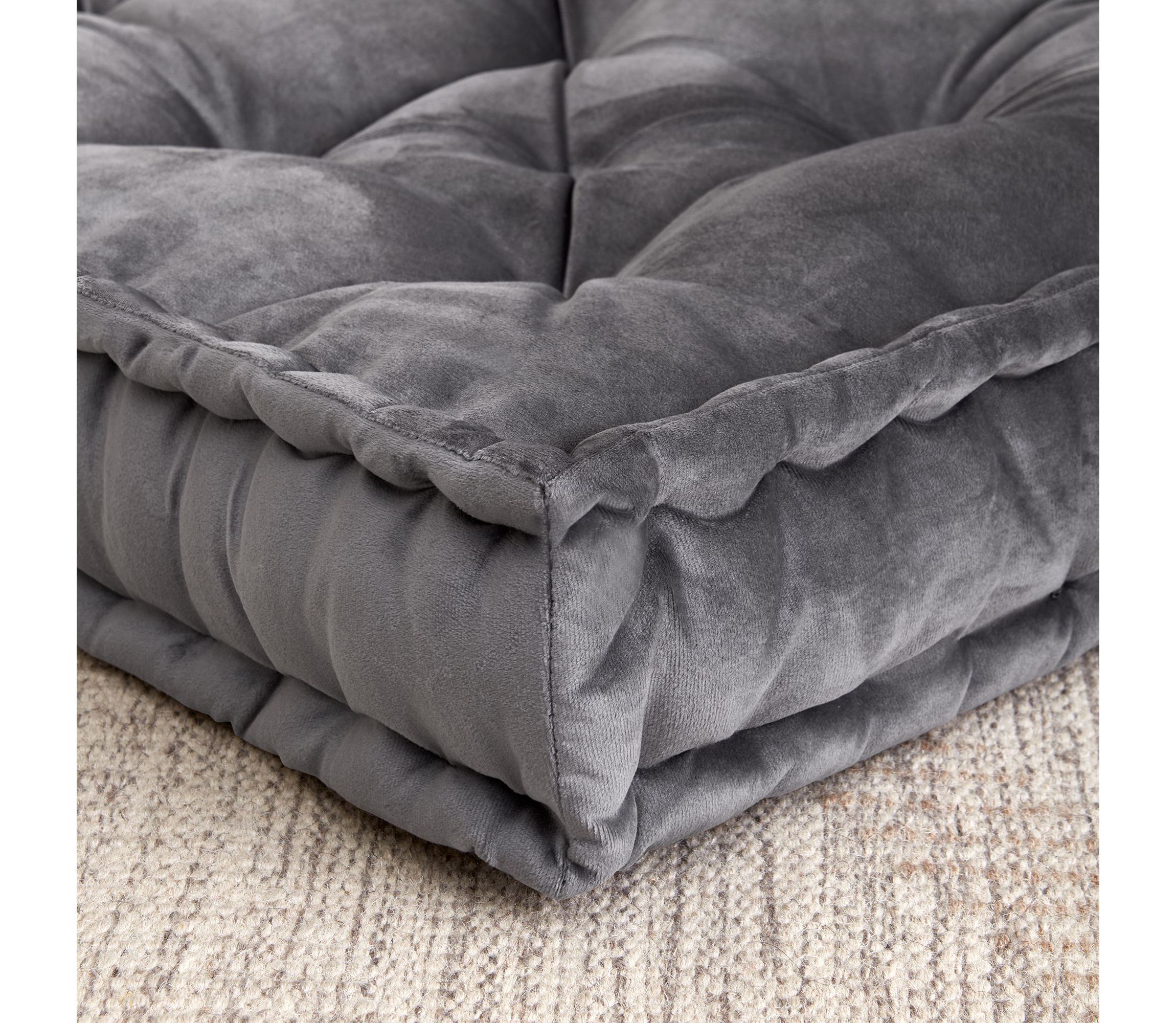 20" x 20" Polyester Tufted Square Meditation Yoga Floor Pillow