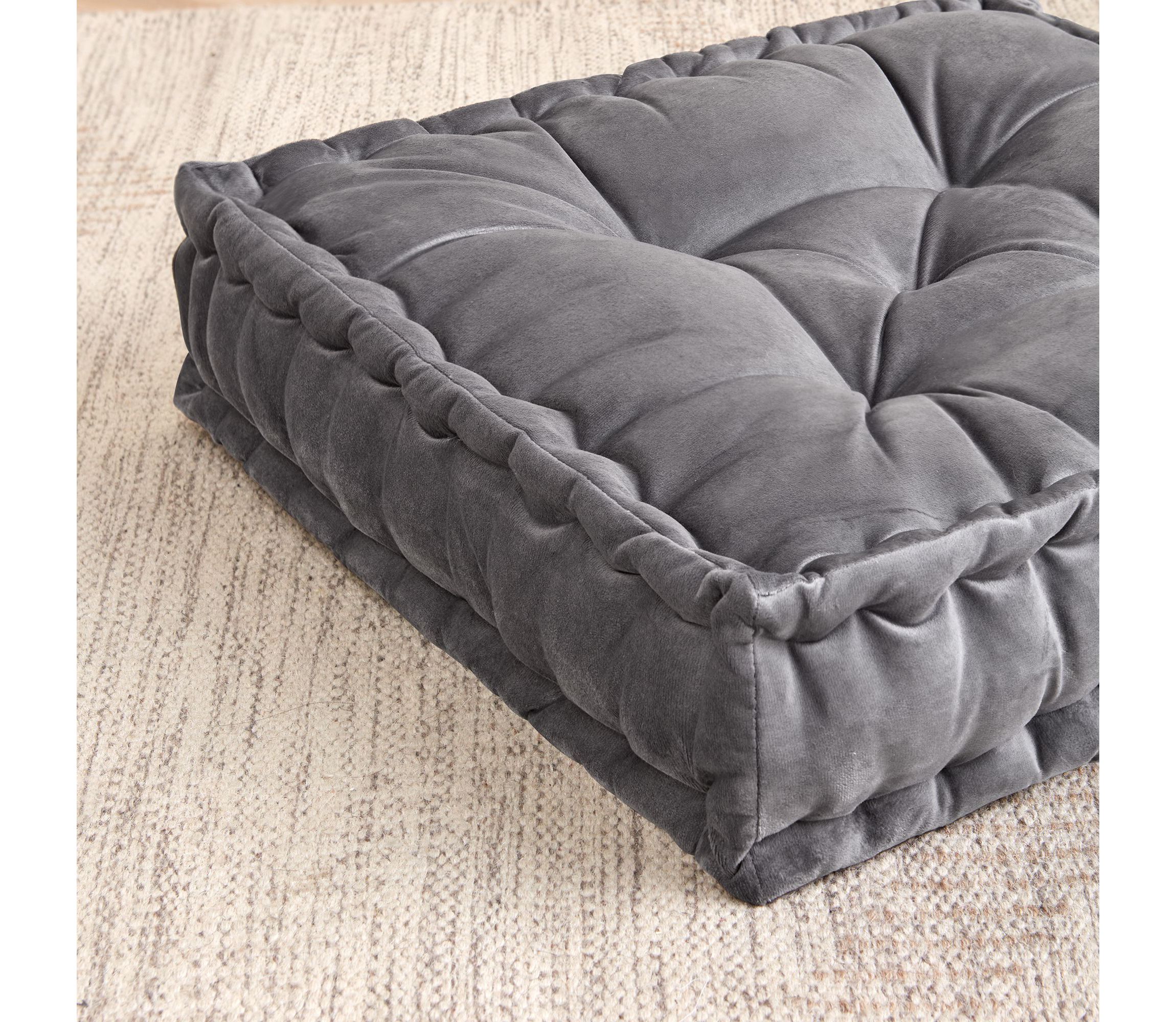 20" x 20" Polyester Tufted Square Meditation Yoga Floor Pillow