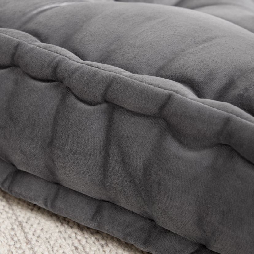 20" x 20" Polyester Tufted Square Meditation Yoga Floor Pillow