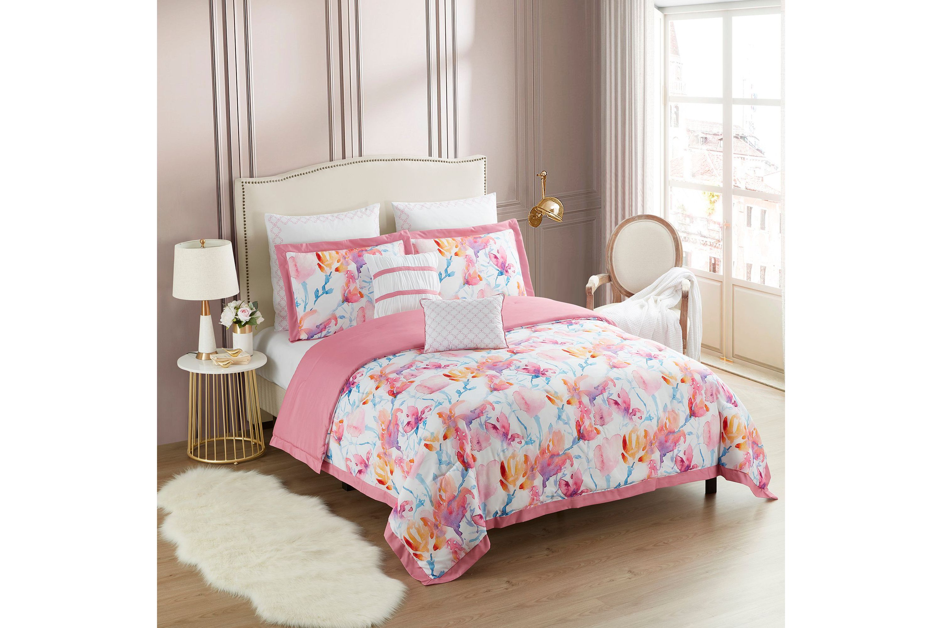 Melrose 7 Piece Floral Comforter Set