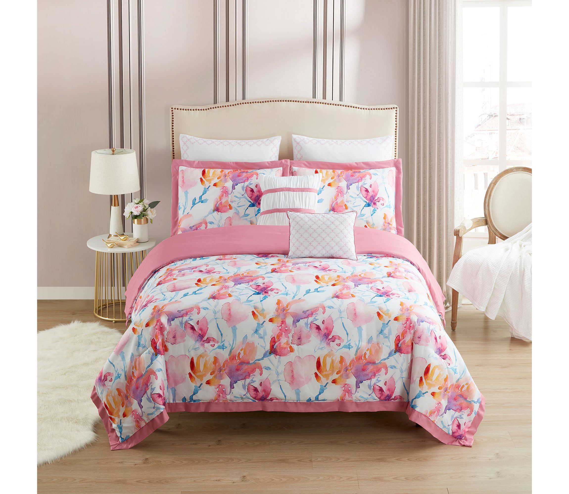 Melrose 7 Piece Floral Comforter Set