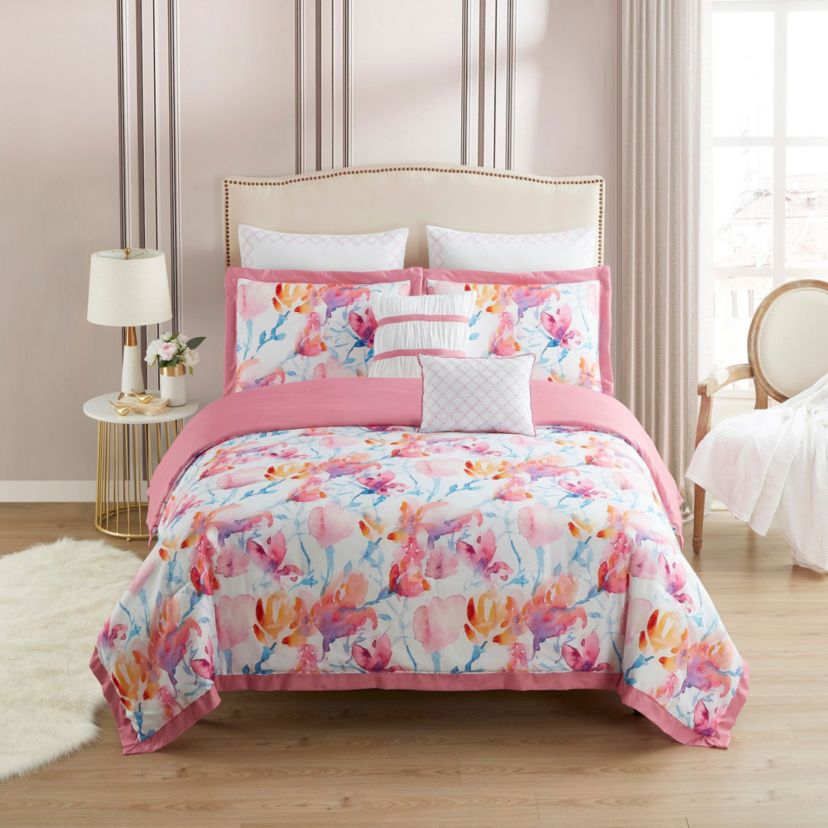 Melrose 7 Piece Floral Comforter Set