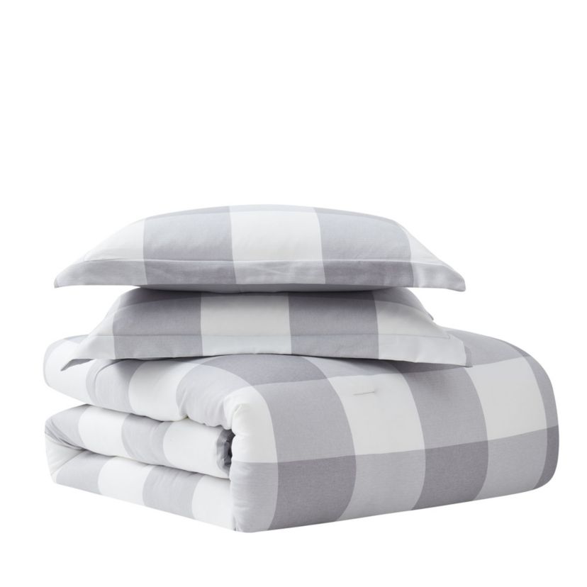 Herringbone Weave Buffalo Check Bed in a Bag Comforter & Sheet Set