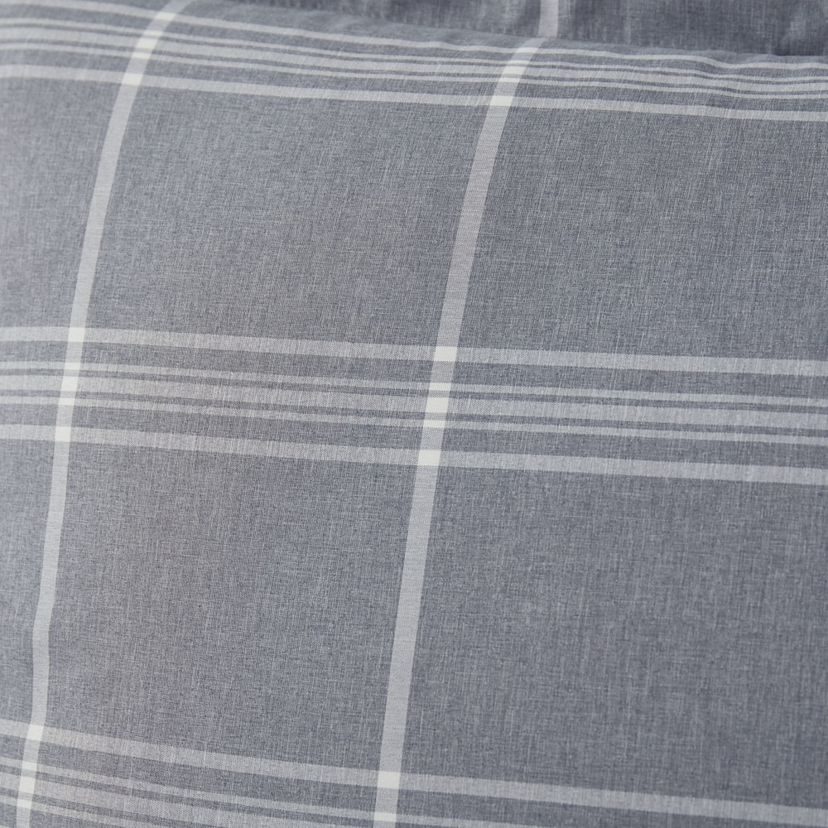 Chambray Weave Plaid Bed in a Bag Comforter & Sheet Set