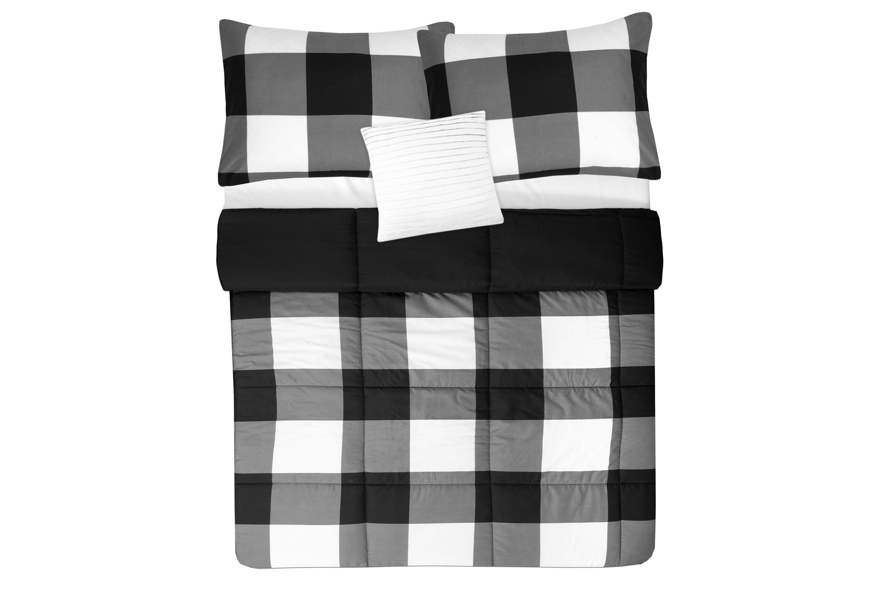 8 Piece Buffalo Plaid Check Bed in a Bag Comforter and Sheet Set