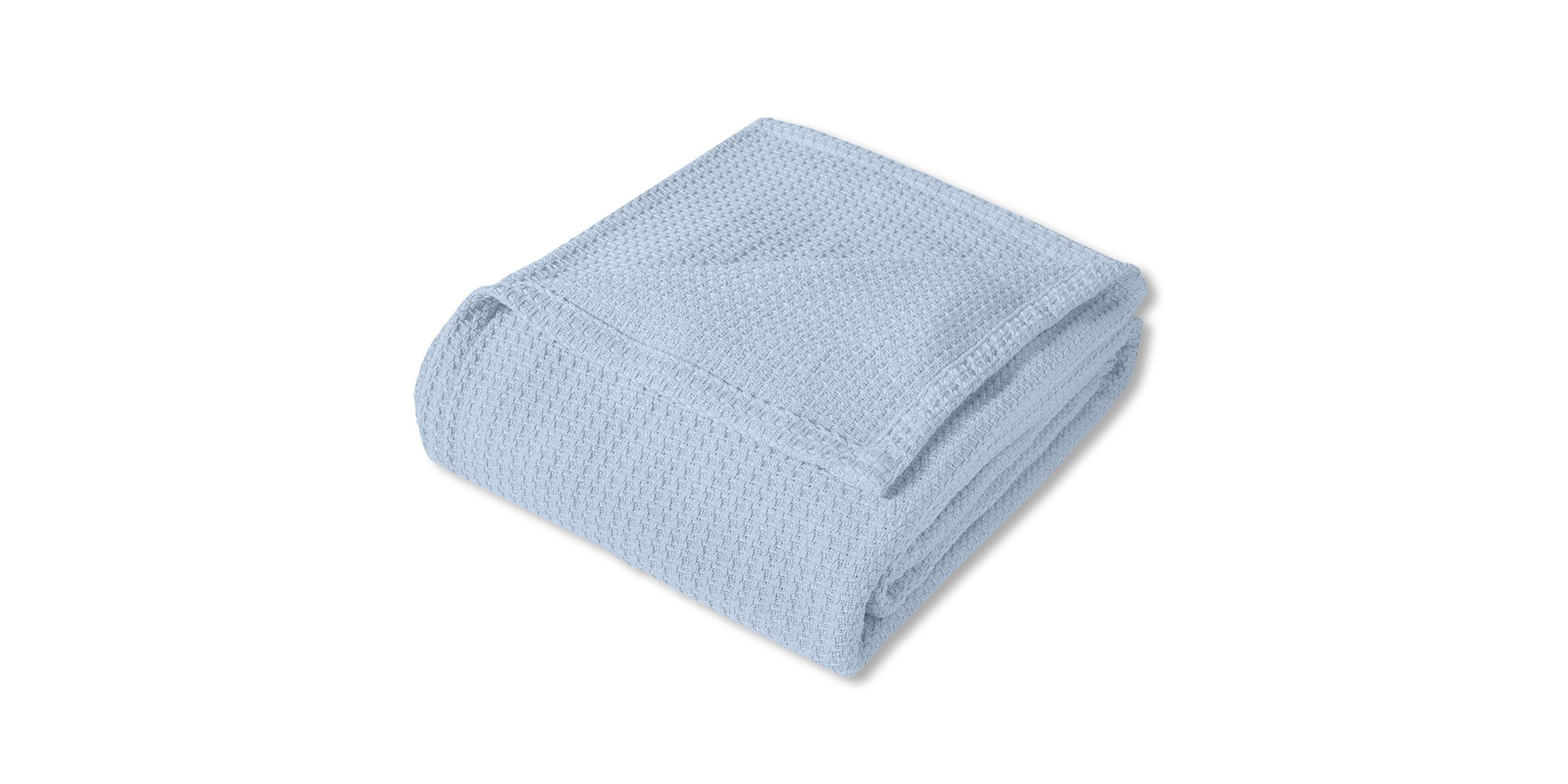 Grand Hotel 100% Cotton Houndstooth Stitch Pattern Woven Blanket