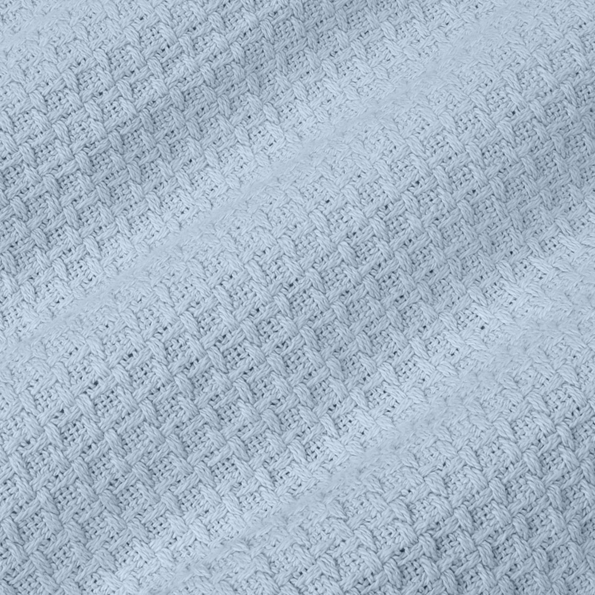 Grand Hotel 100% Cotton Houndstooth Stitch Pattern Woven Blanket