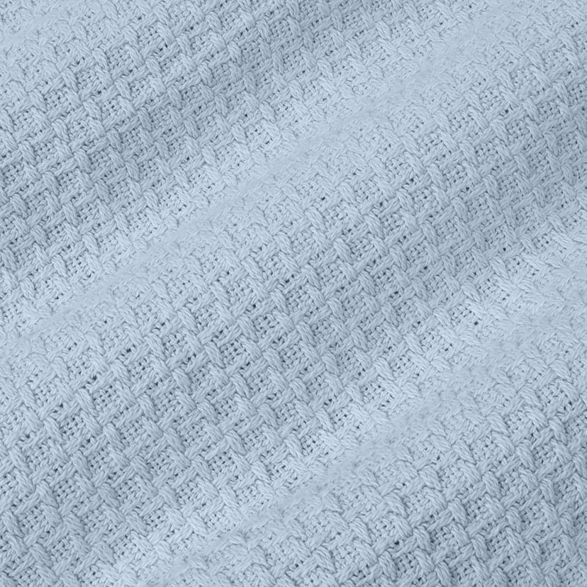 Grand Hotel 100% Cotton Houndstooth Stitch Pattern Woven Blanket