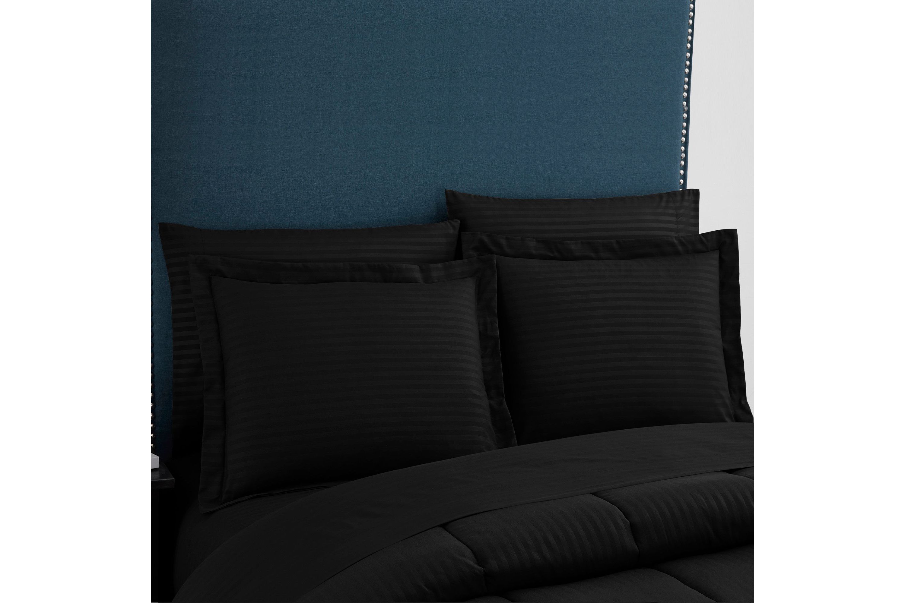 8 Piece Bed In A Bag Hotel Dobby Embossed Comforter Sheet Bed Skirt Sham Set