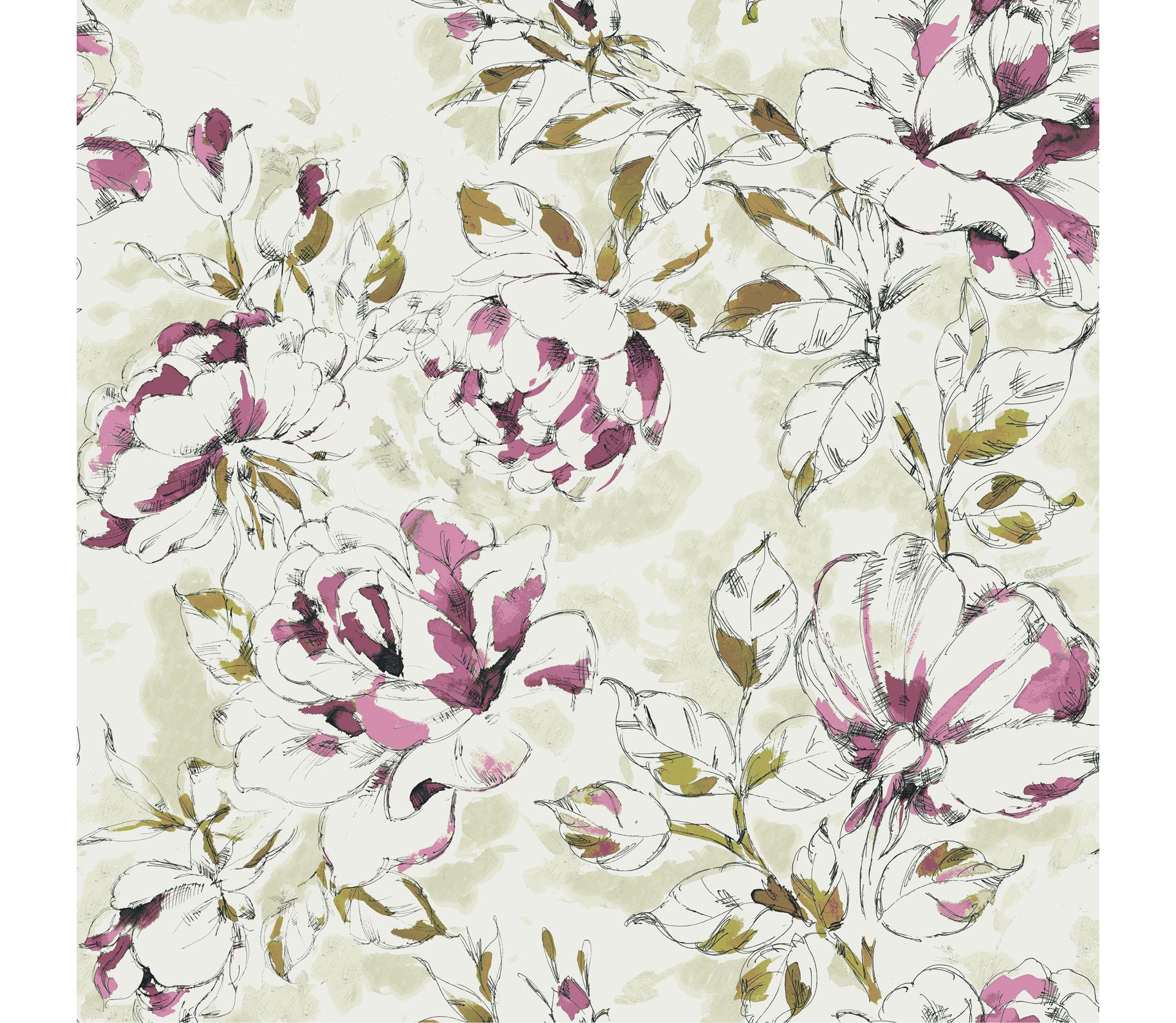 Dolce Sage/Purple Floral Printed 4-Piece Microfiber Sheet Set