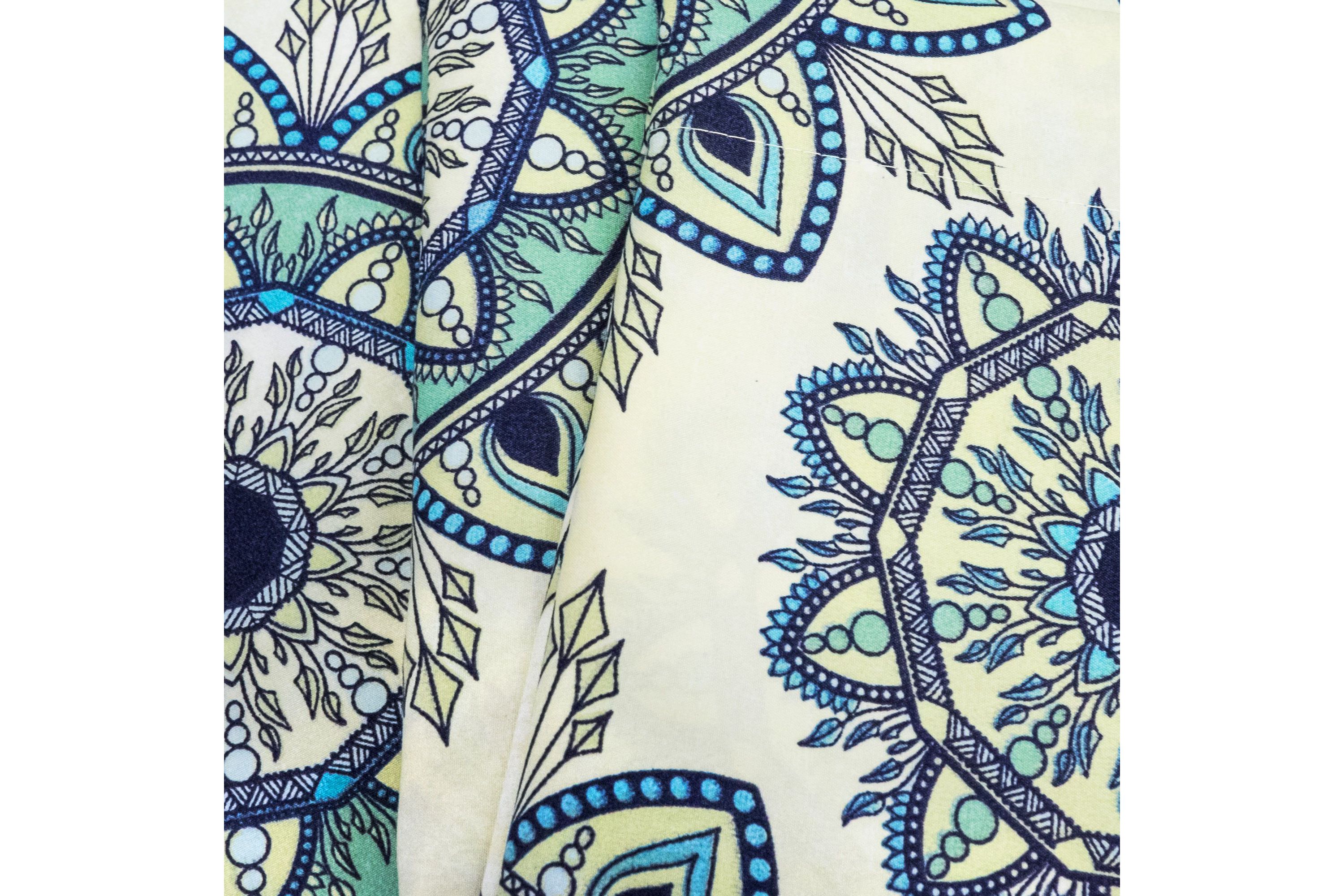 Ashley Green Mandala Print 4-Piece Microfiber Sheet Set
