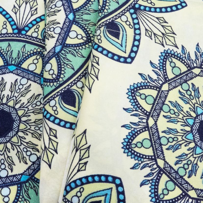 Ashley Green Mandala Print 4-Piece Microfiber Sheet Set