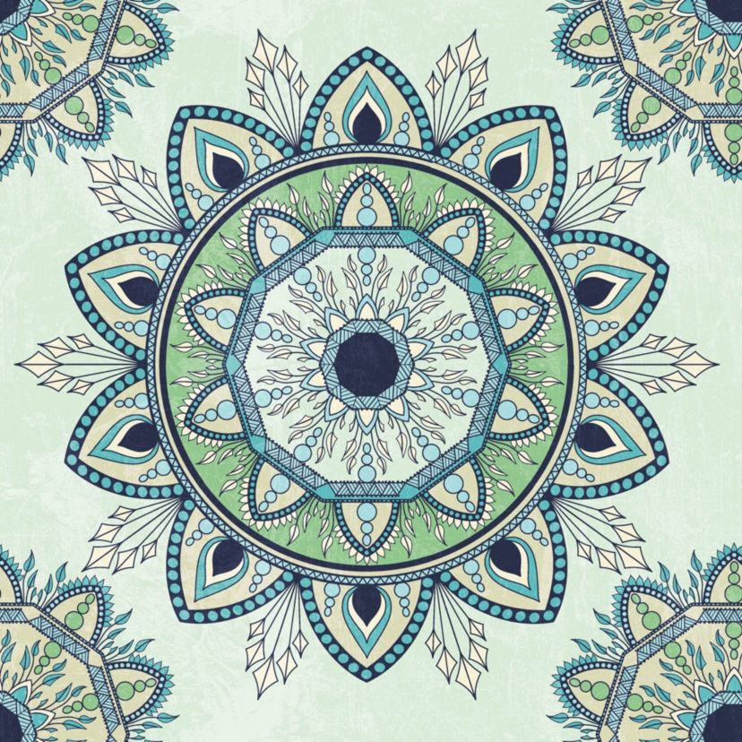 Ashley Green Mandala Print 4-Piece Microfiber Sheet Set