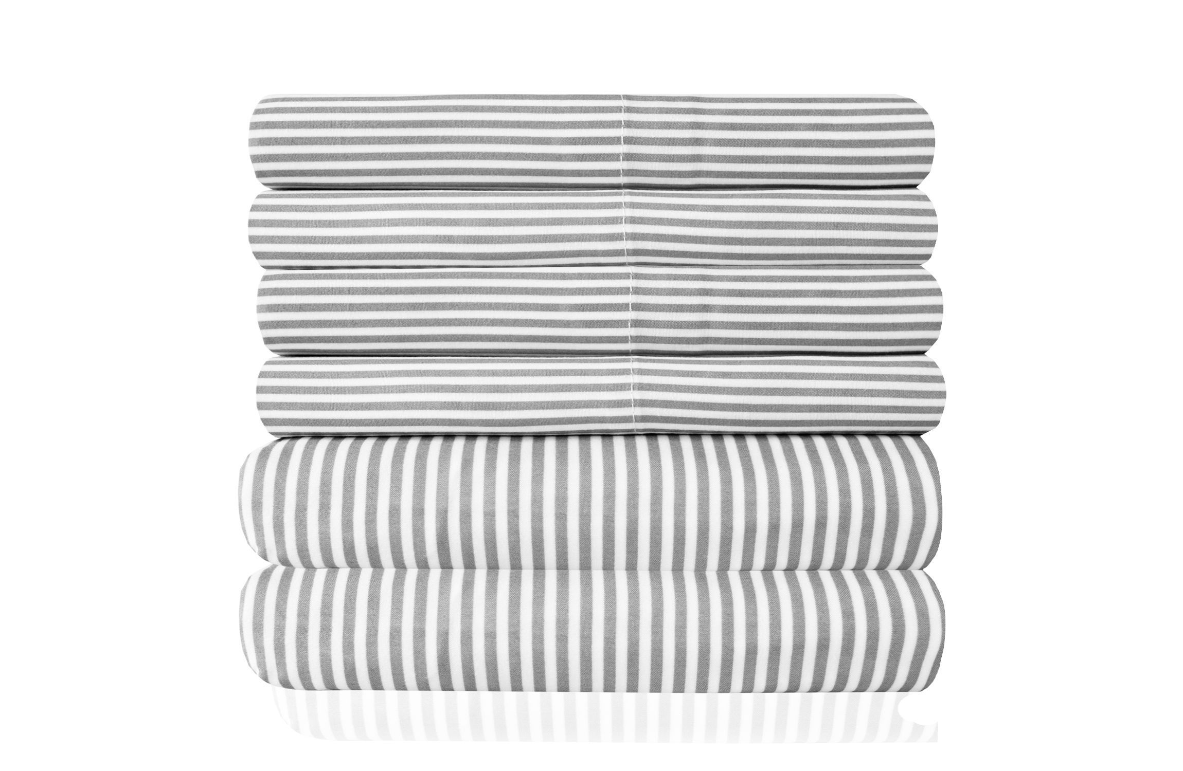 1500 Count Classic Stripe 6 Piece Microfiber Sheet Set