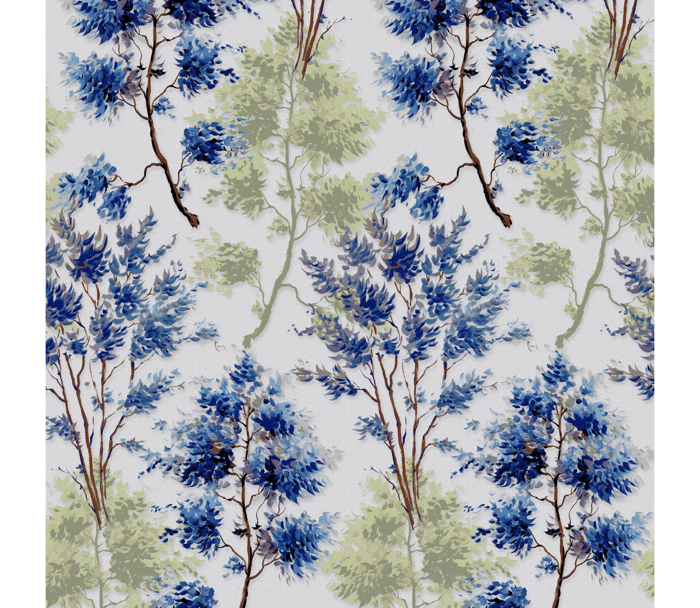 Florence Blue/Green Floral Print 4-Piece Microfiber Sheet Set