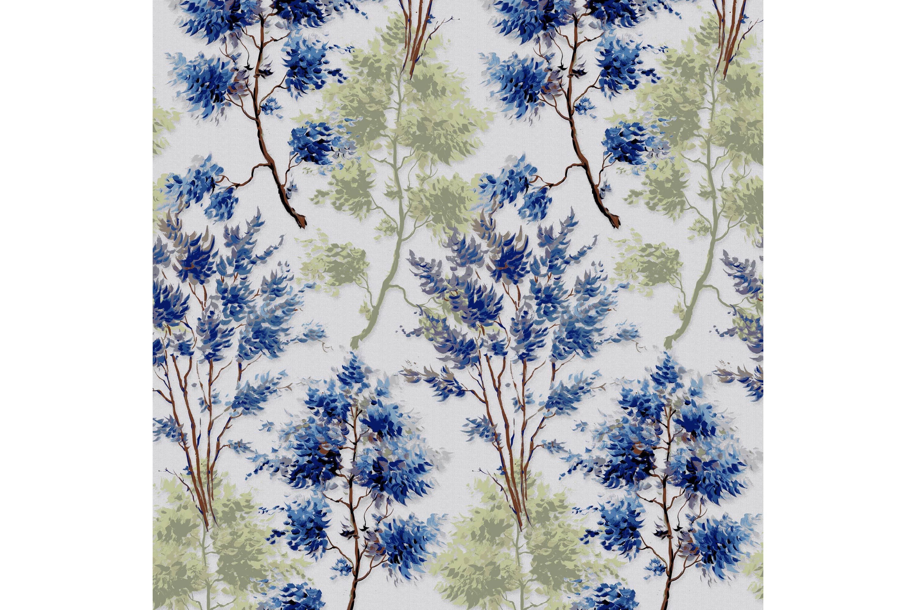 Florence Blue/Green Floral Print 4-Piece Microfiber Sheet Set