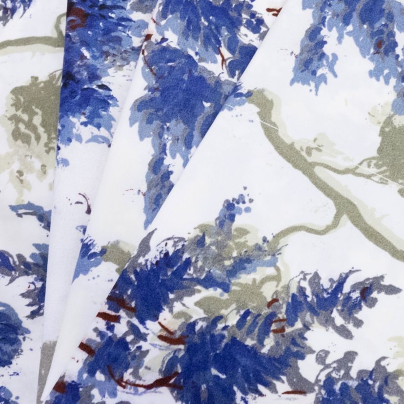 Florence Blue/Green Floral Print 4-Piece Microfiber Sheet Set