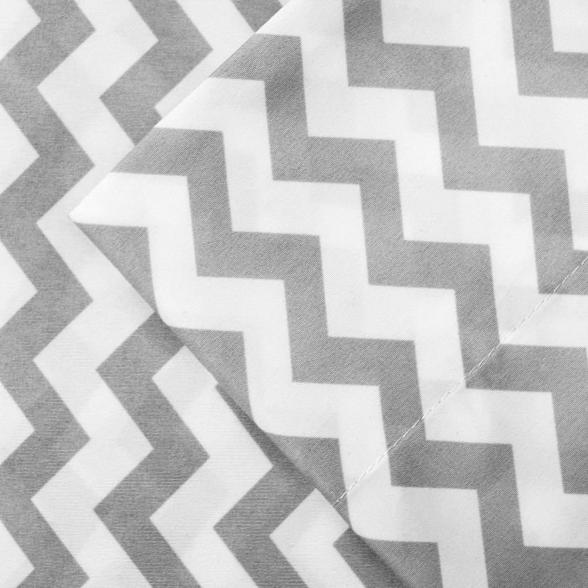 1500 Count 6 Piece Chevron Microfiber Sheet Set