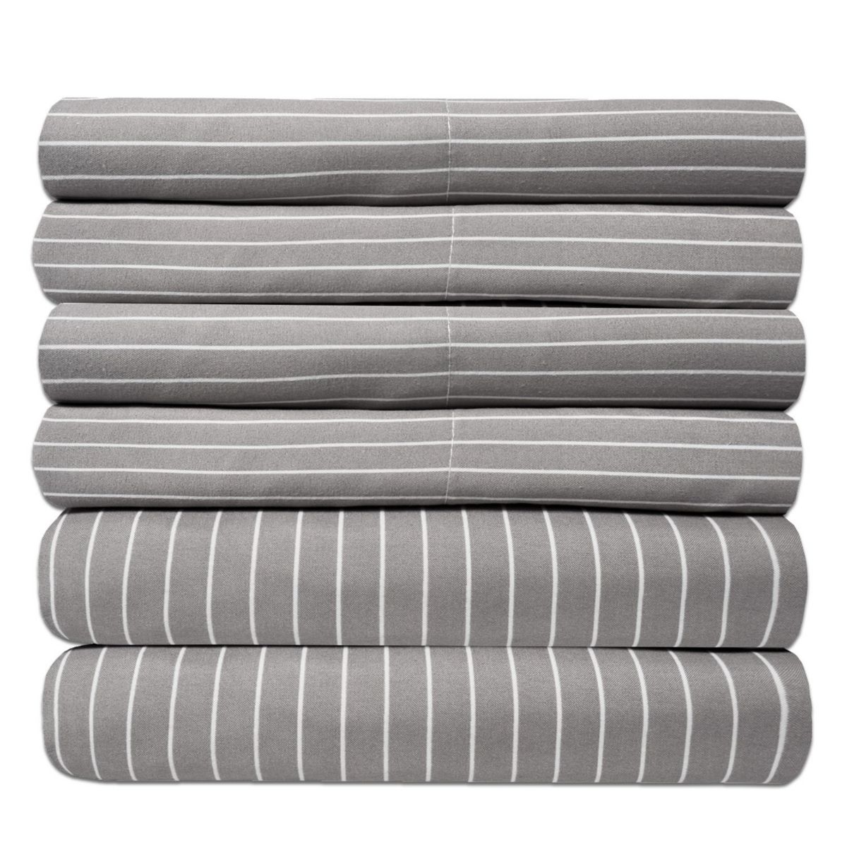1500 Count Pinstripe 6 Piece Microfiber Sheet Set