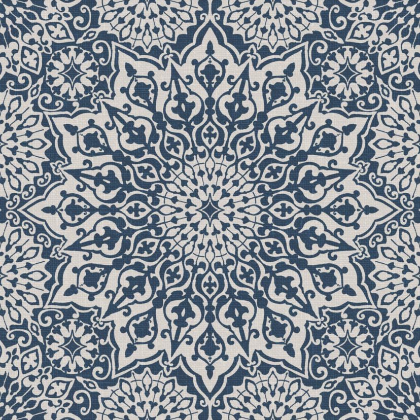 Oasis Blue Mandala Printed 4-Piece Microfiber Sheet Set