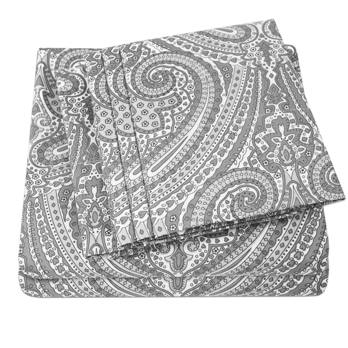 1500 Count 6 Piece Paisley Print Microfiber Sheet Set