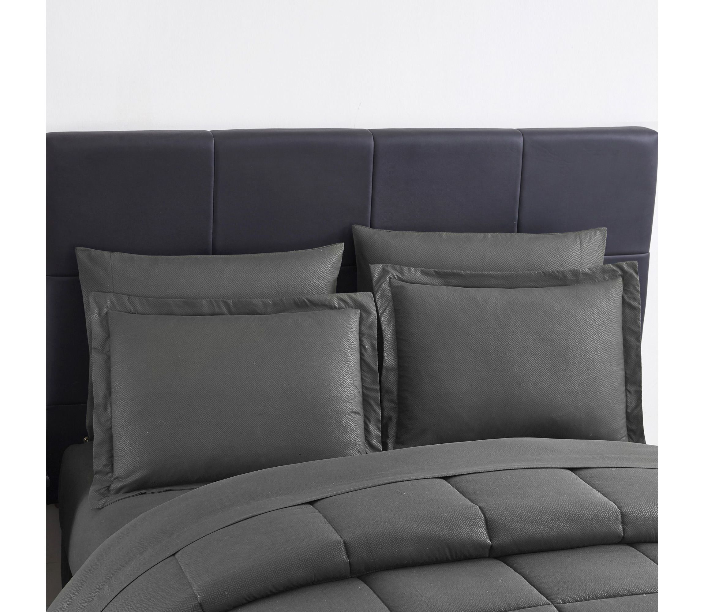 8 Piece Bed In A Bag Greek Key Comforter Sheet Bed Skirt Sham Set