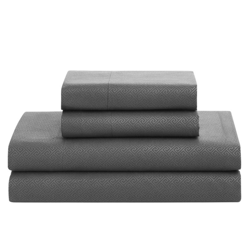 8 Piece Bed In A Bag Greek Key Comforter Sheet Bed Skirt Sham Set