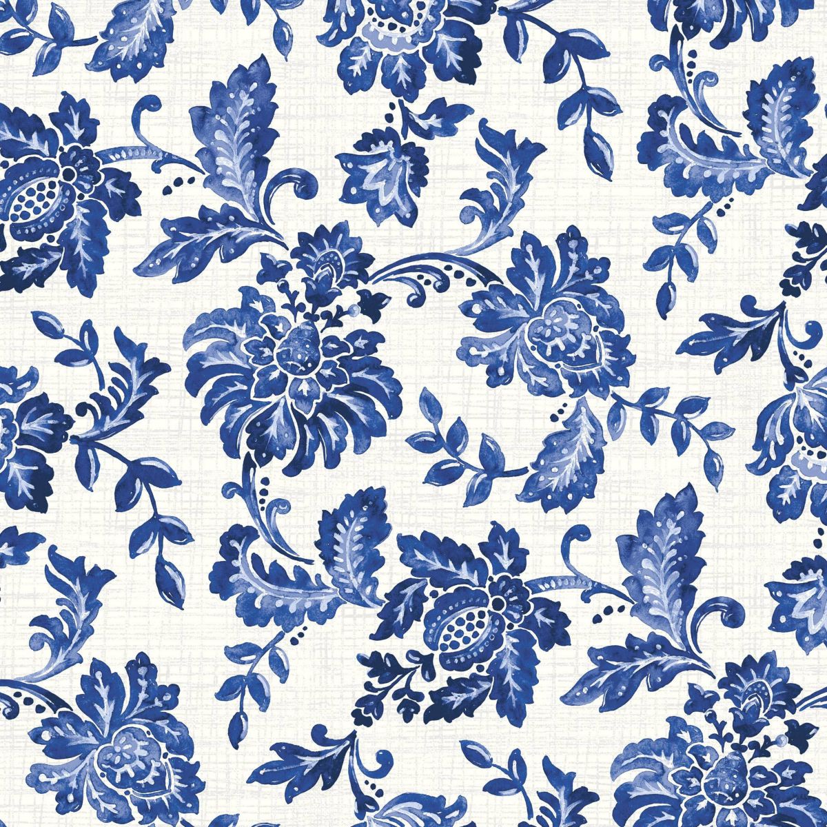 Tuscany Navy Floral Printed 4-Piece Microfiber Sheet Set