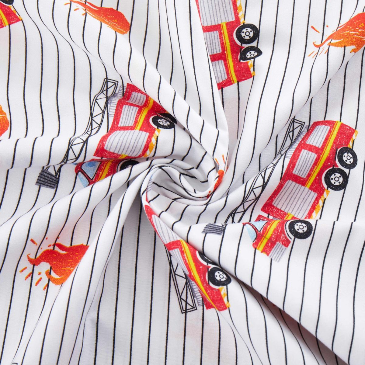 Fire Engine Truck Kids Microfiber Sheet Set