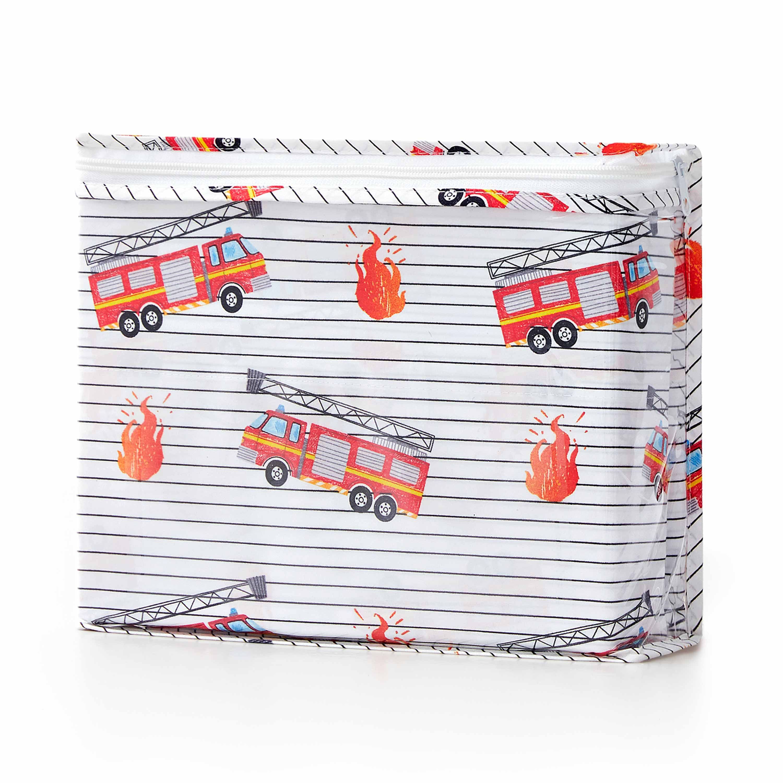 Fire Engine Truck Kids Microfiber Sheet Set