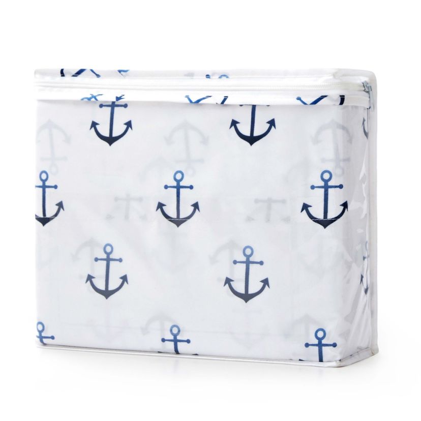 Ombre Ship Anchors Kids Microfiber Sheet Set
