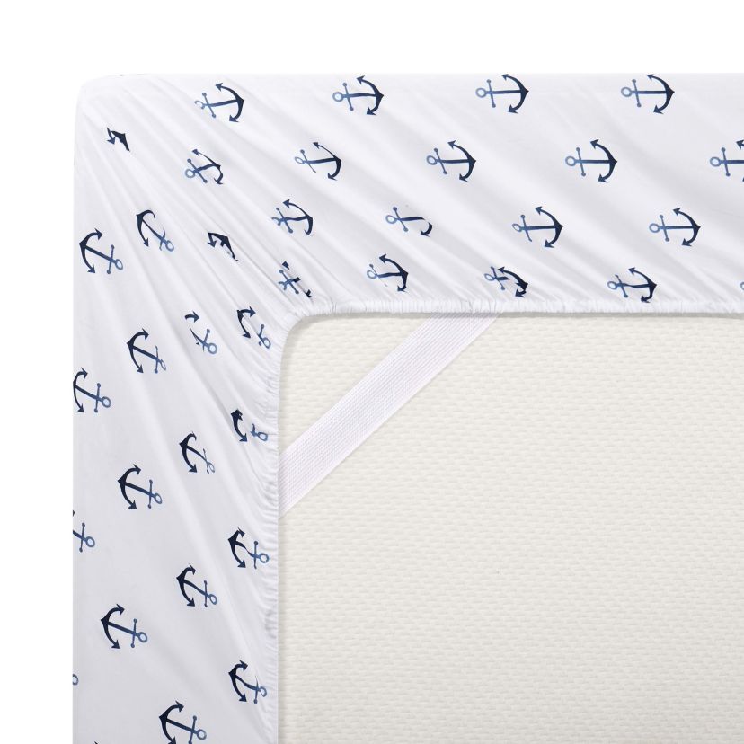 Ombre Ship Anchors Kids Microfiber Sheet Set