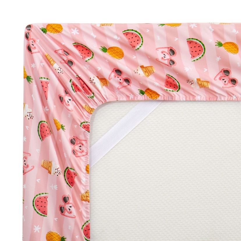 Sweet Summer Fun Pink Kids Microfiber Sheet Set