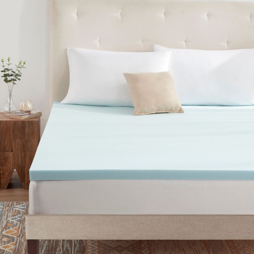 Blue Gel Memory Foam 2" Thick Mattress Topper