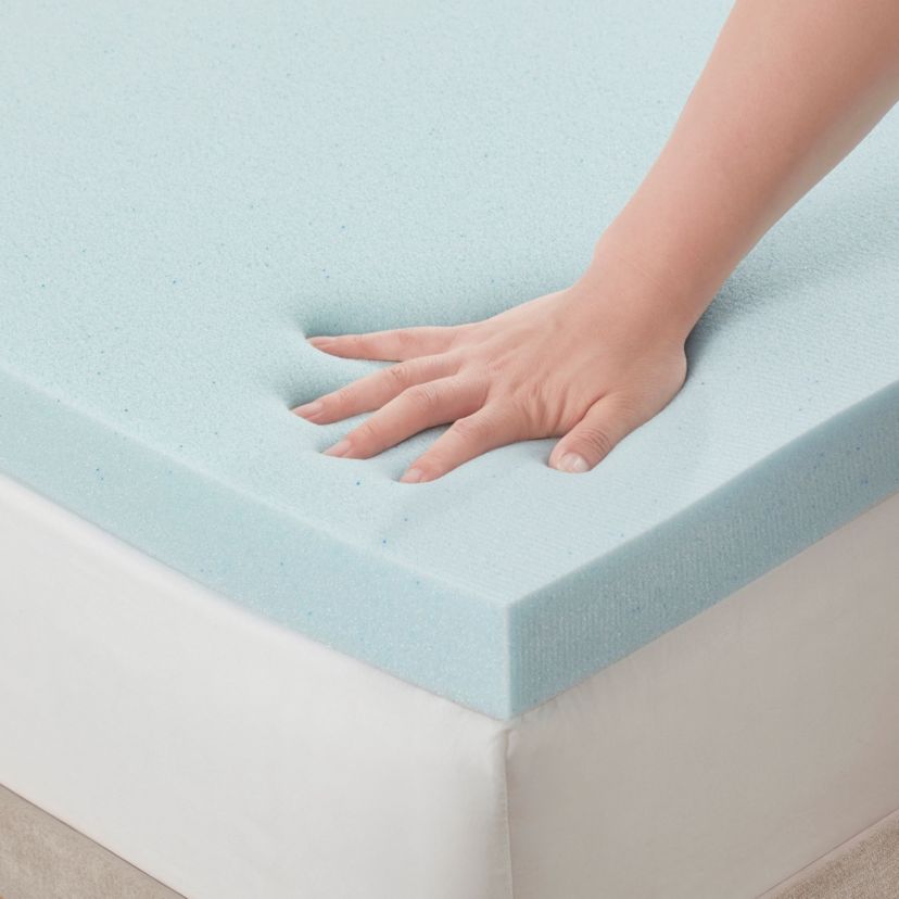 Blue Gel Memory Foam 2" Thick Mattress Topper