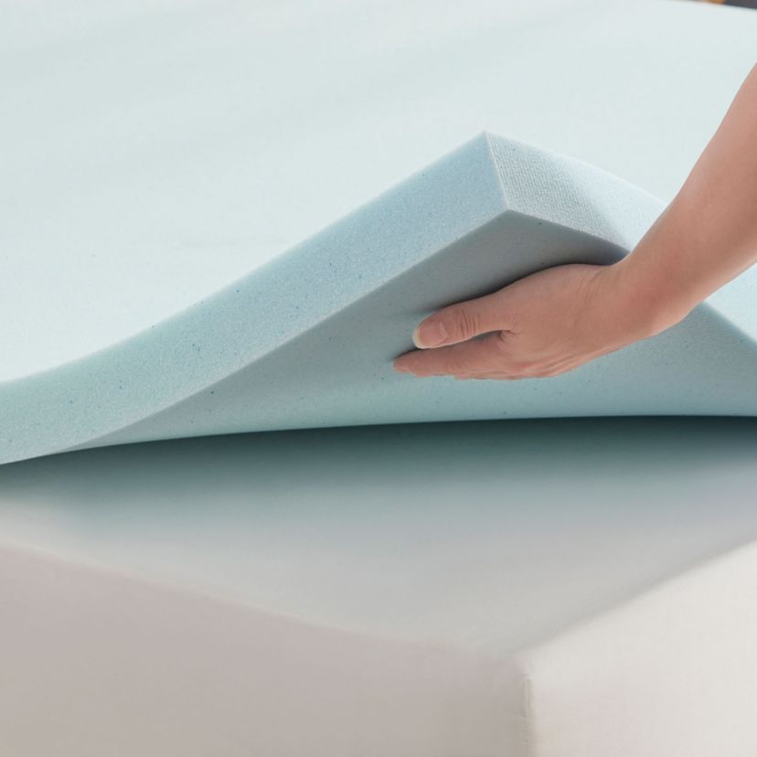 Blue Gel Memory Foam 2" Thick Mattress Topper