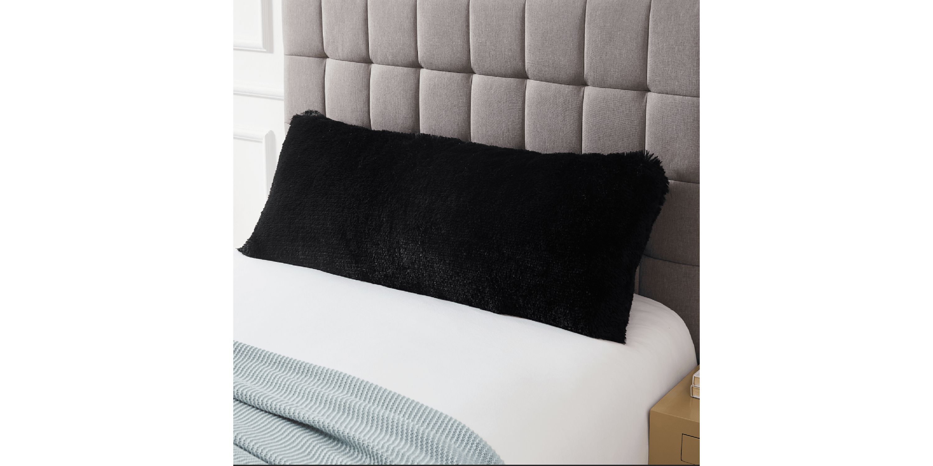 Soft and Comfy Plush Faux Fur Body Pillow 54 x 20