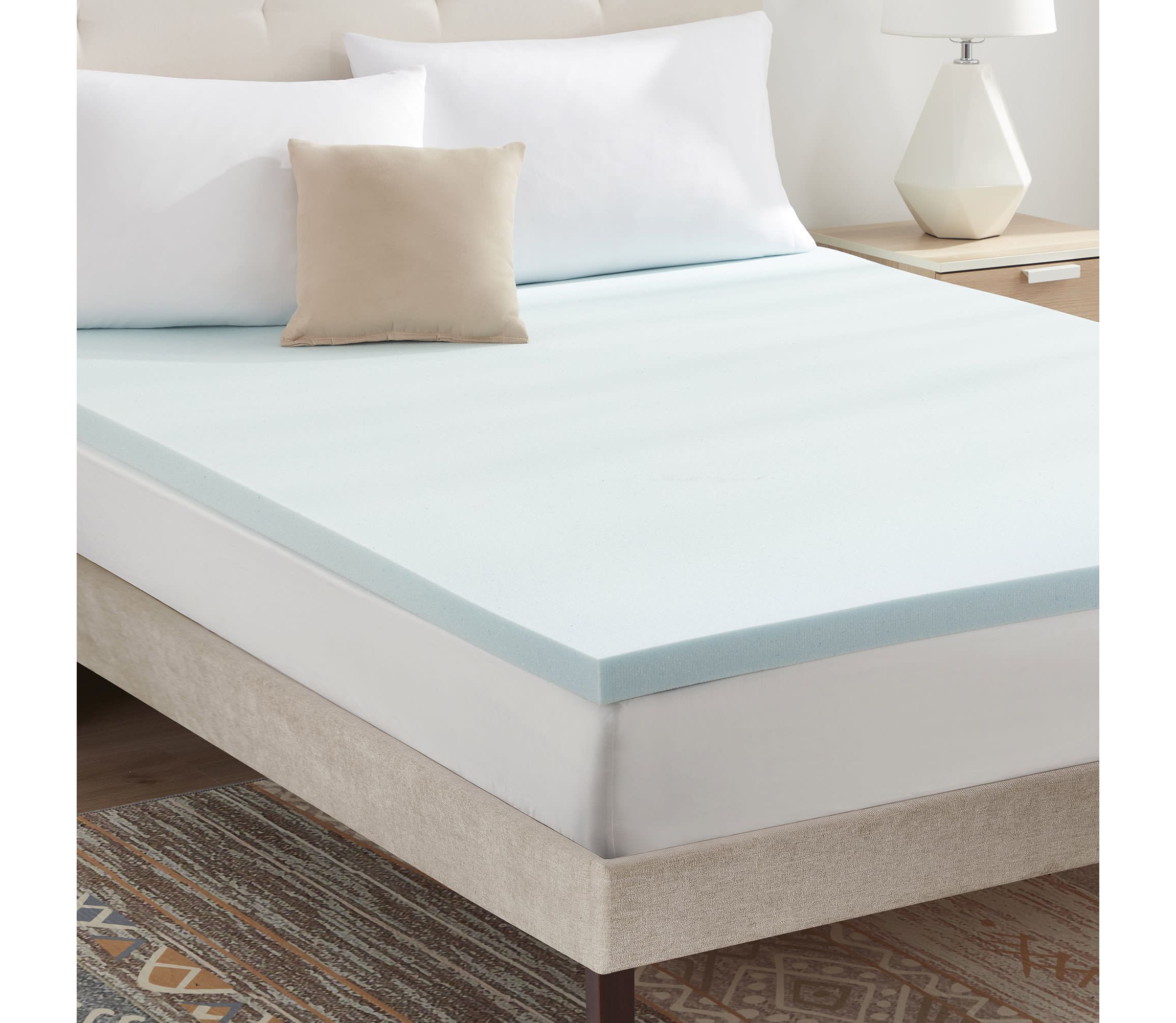 Blue Gel Memory Foam 3" Thick Mattress Topper