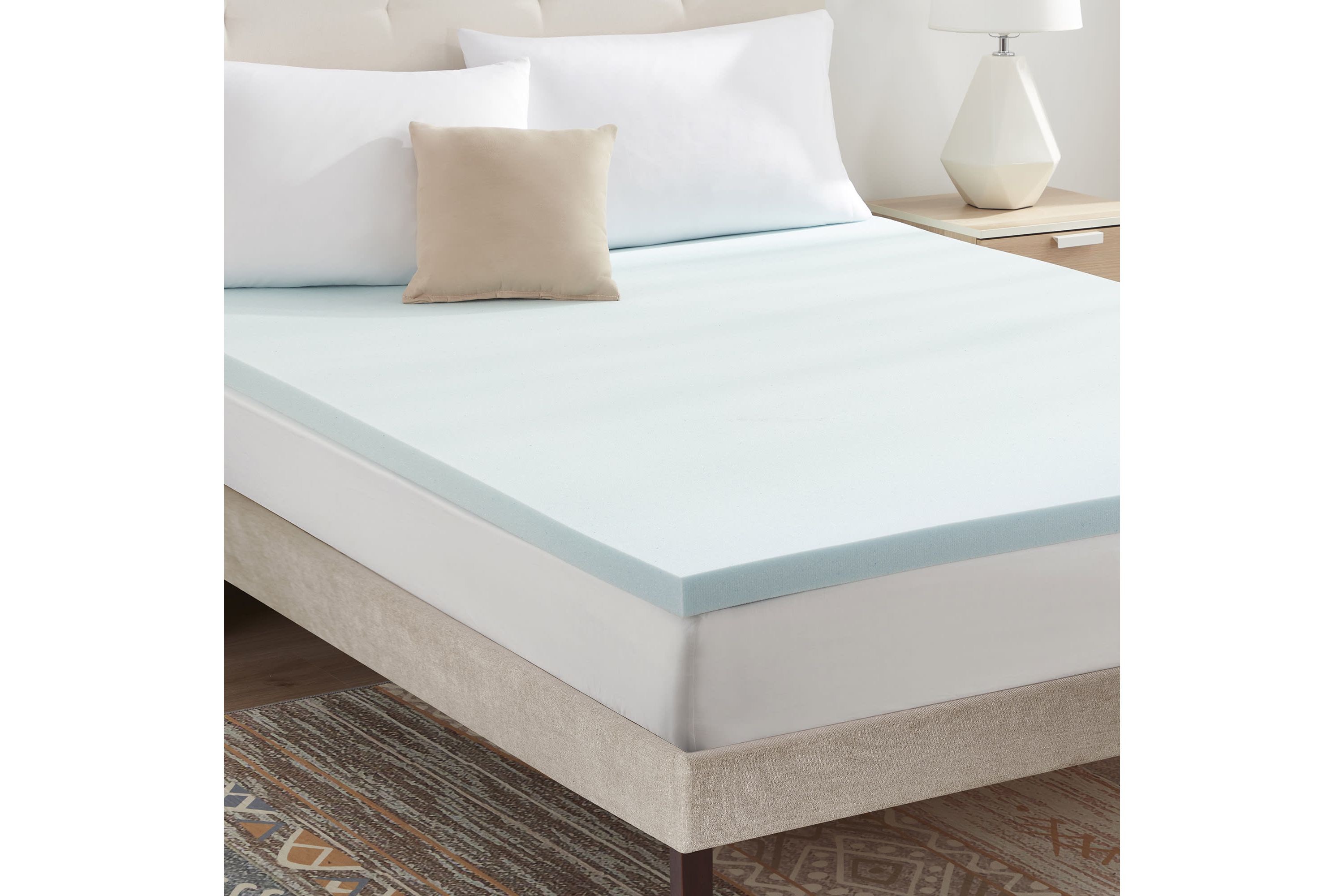 Blue Gel Memory Foam 3" Thick Mattress Topper