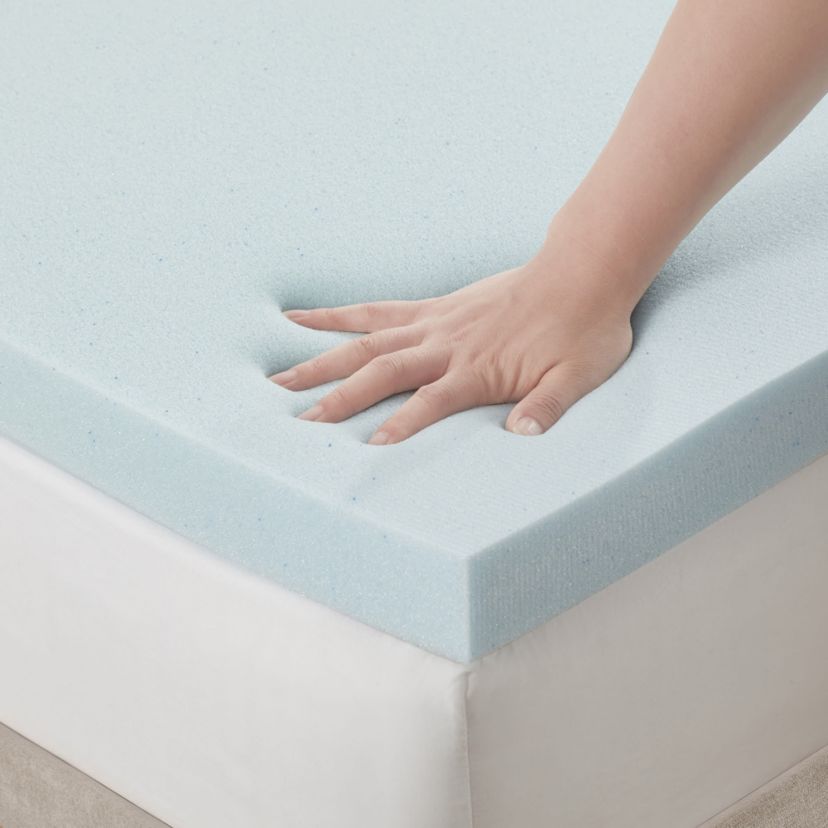 Blue Gel Memory Foam 3" Thick Mattress Topper