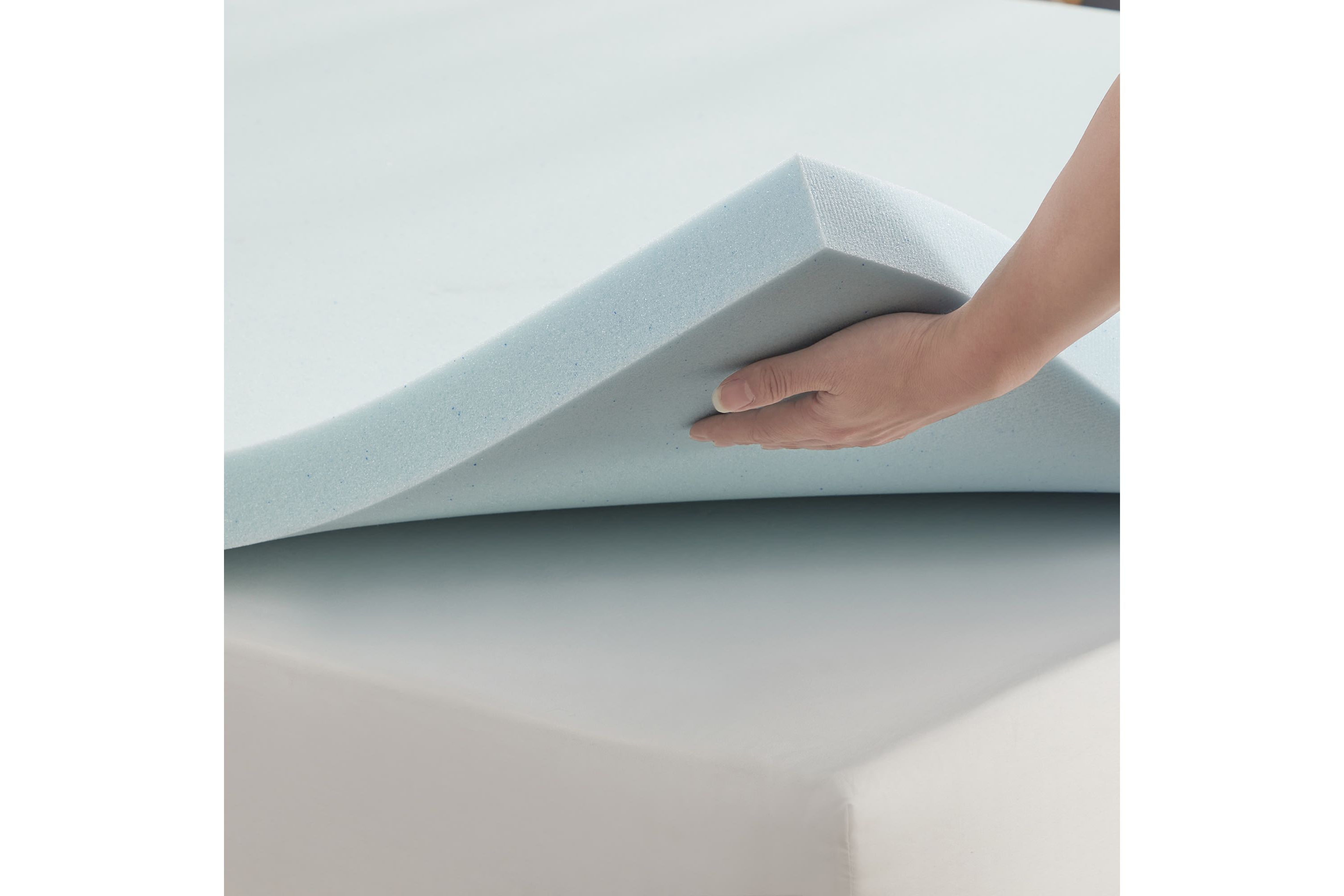 Blue Gel Memory Foam 3" Thick Mattress Topper