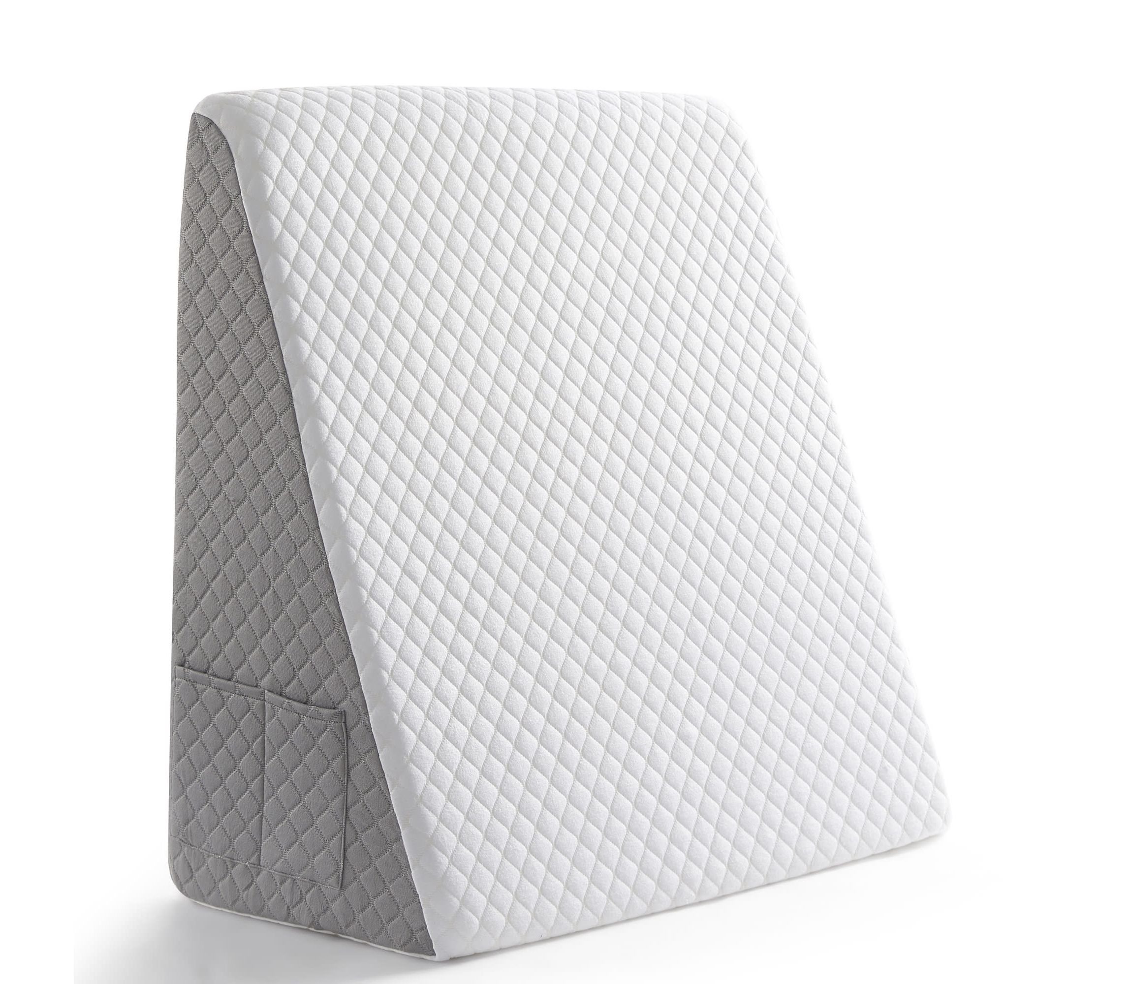 Memory Foam Bed Wedge Pillow with Pockets