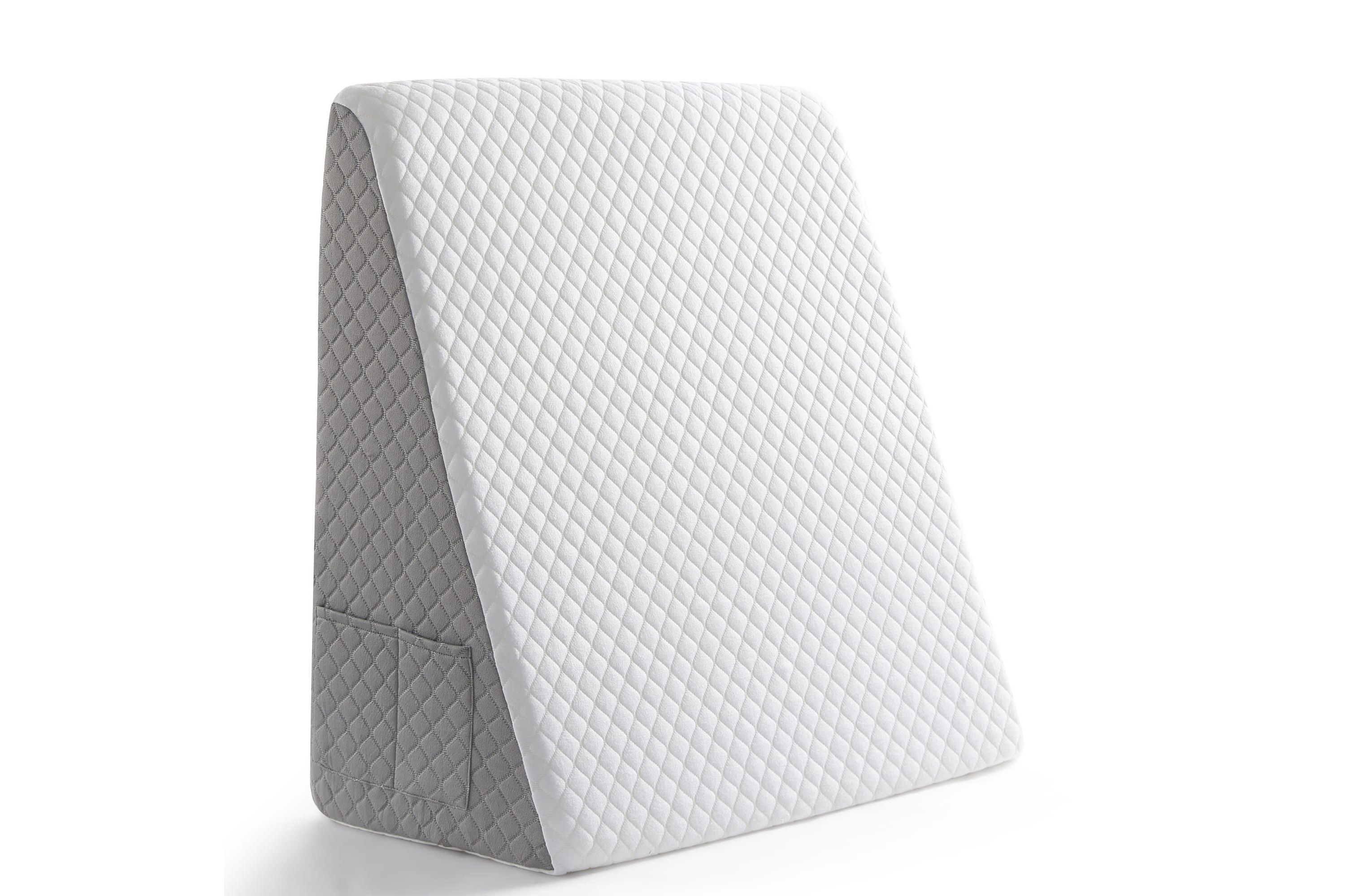 Memory Foam Bed Wedge Pillow with Pockets